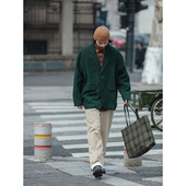 NOEARS春秋复古绿色西装 外套男痞帅vintage宽松休闲西服oversize