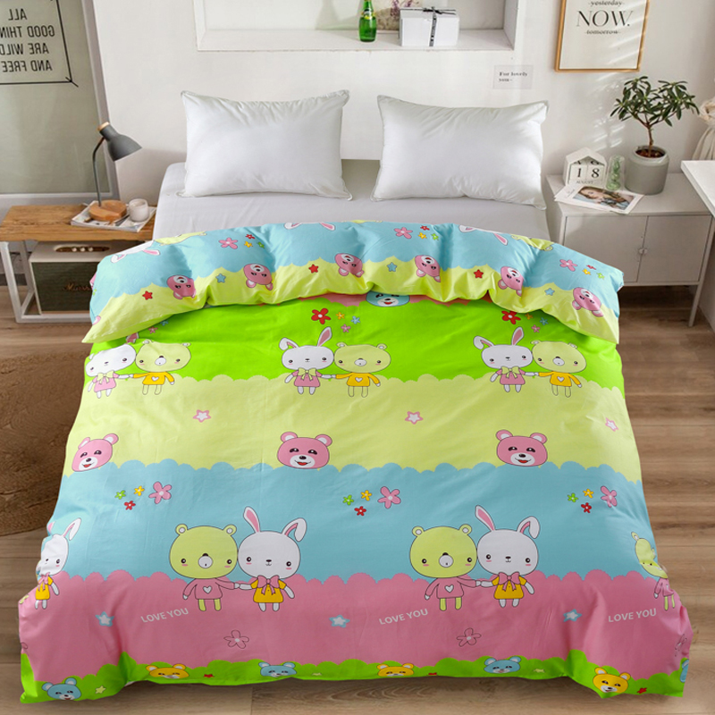 定制卡通纯棉被套单件 儿童1米5卡通100%全棉被罩100x120x180x200