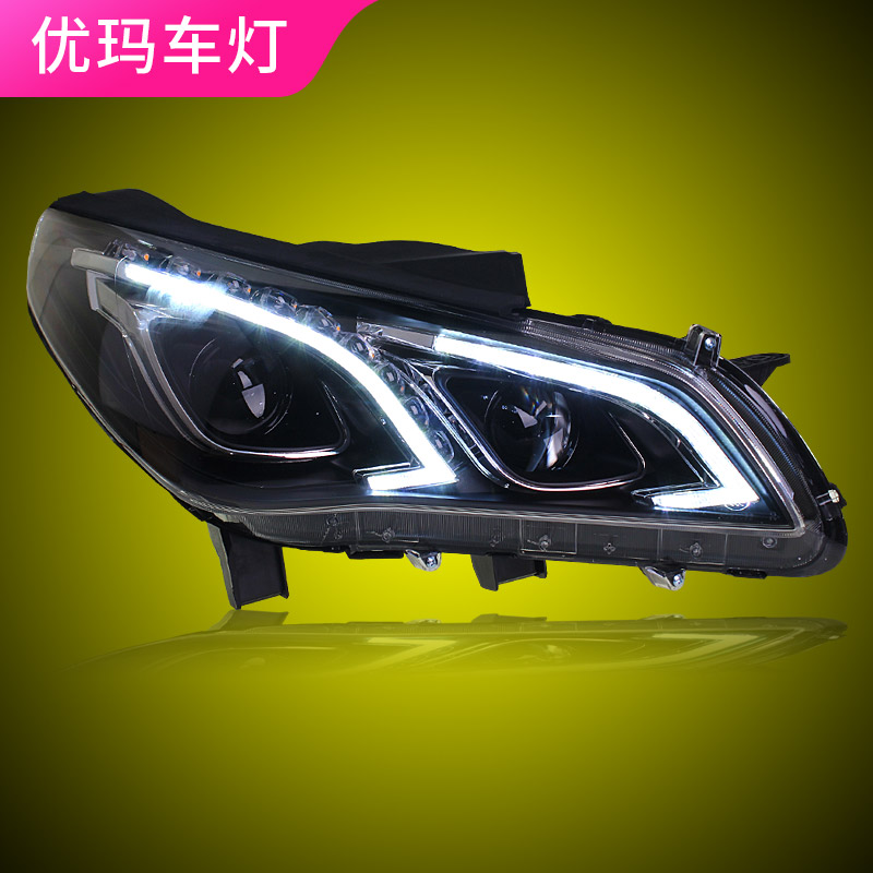 专用于现代9代索纳塔大灯总成改装奔驰款led日行灯led转向灯