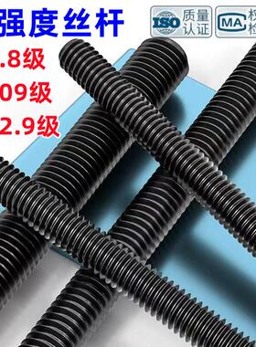 高强度丝杆8.8/10.9/12.9级全螺纹牙条通丝杆全牙螺杆M6M8M10-M64