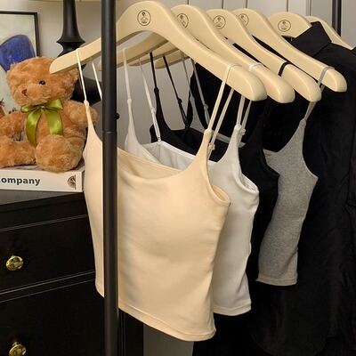 美背吊带背心带胸垫防走光内衣