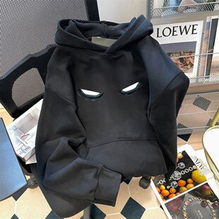 情侣外套2 高街国潮牌卫衣男女春秋连帽衫 肥仔宽松特大码 300斤美式