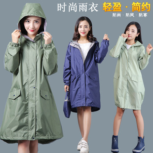雨衣女单人衣潮便携成人时尚 韩国旅游雨披可爱 徒步长款 防水风衣款