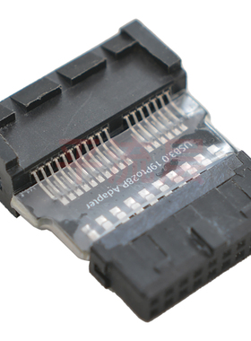 直板普通主板装联想机箱前置USB3.0 28针转19针转换头音频开机