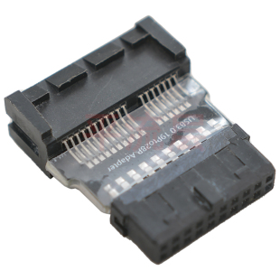 直板普通主板装 28针转19针转换头音频开机 联想机箱前置USB3.0