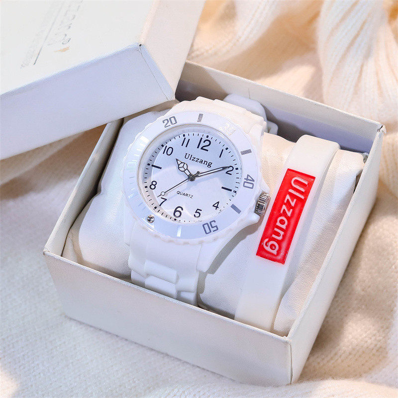 儿童手表女小学生2023新款只看时间男童防水初高中考试果冻电子表