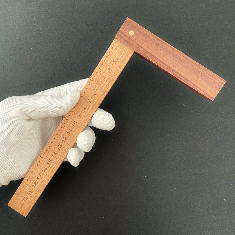 儿童木工直角尺木质90度l型尺子测量工具幼儿园手工diy小学木工z.