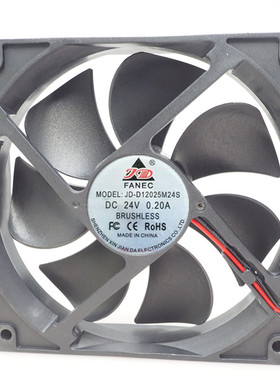 原装FANEC JD-D12025M24S DC24V 0.20A 12cm变频器 静音 散热风扇