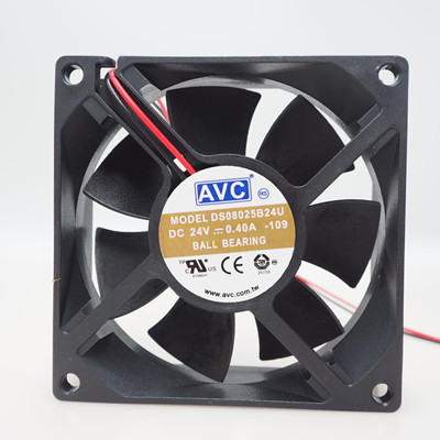原装AVC DS08025B24U/B24H 24V 0.40A 8CM变频器8025机箱散热风扇