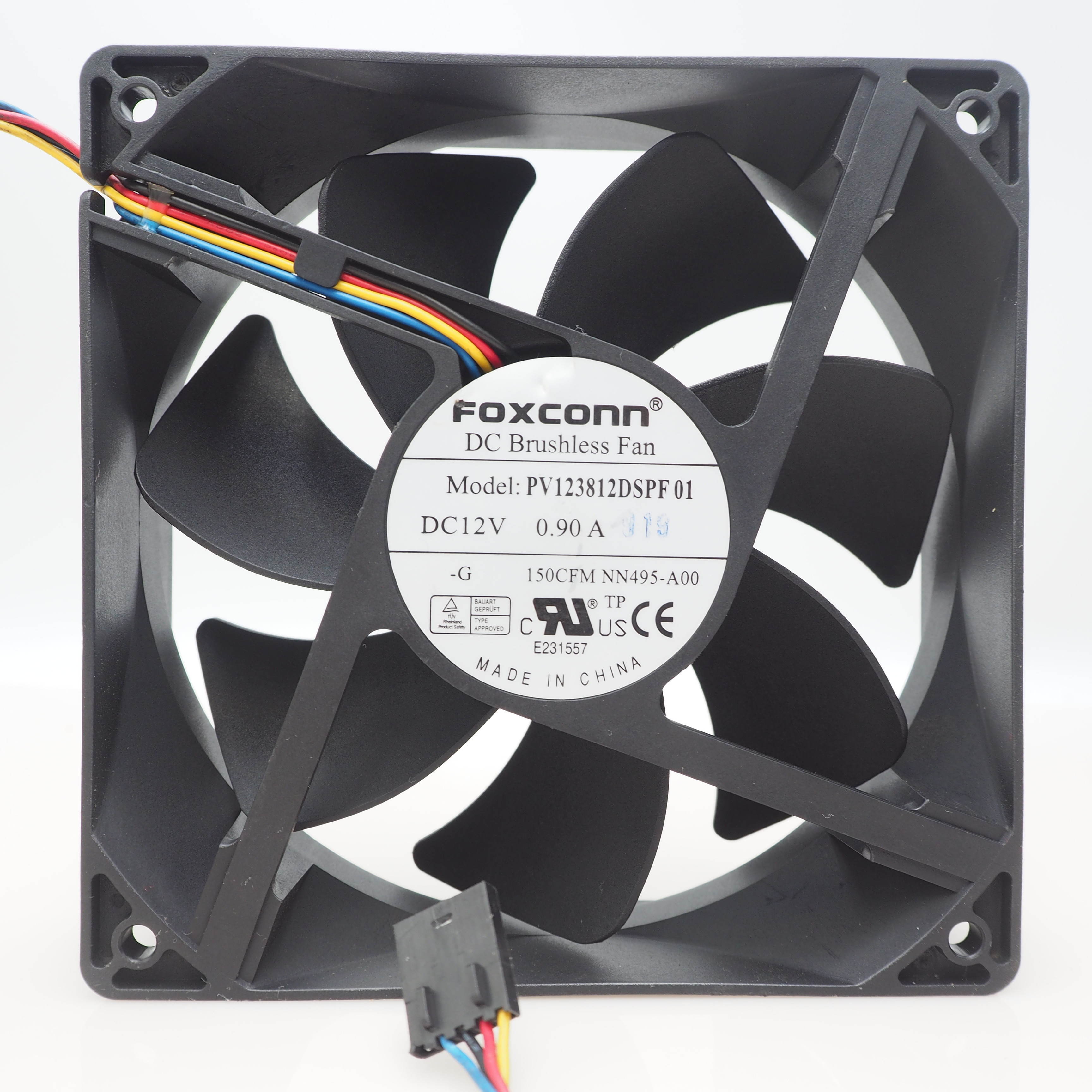 FOXCONN 12CM 12V 0.90A PV123812DSPF 01 12038 4线 PMW控速风扇