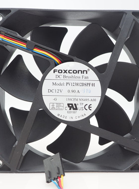 FOXCONN 12CM 12V 0.90A PV123812DSPF 01 12038 4线 PMW控速风扇