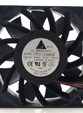 台达12038 12CM 大风量风扇48V 0.75A FFC1248DE 双滚珠 大量现货