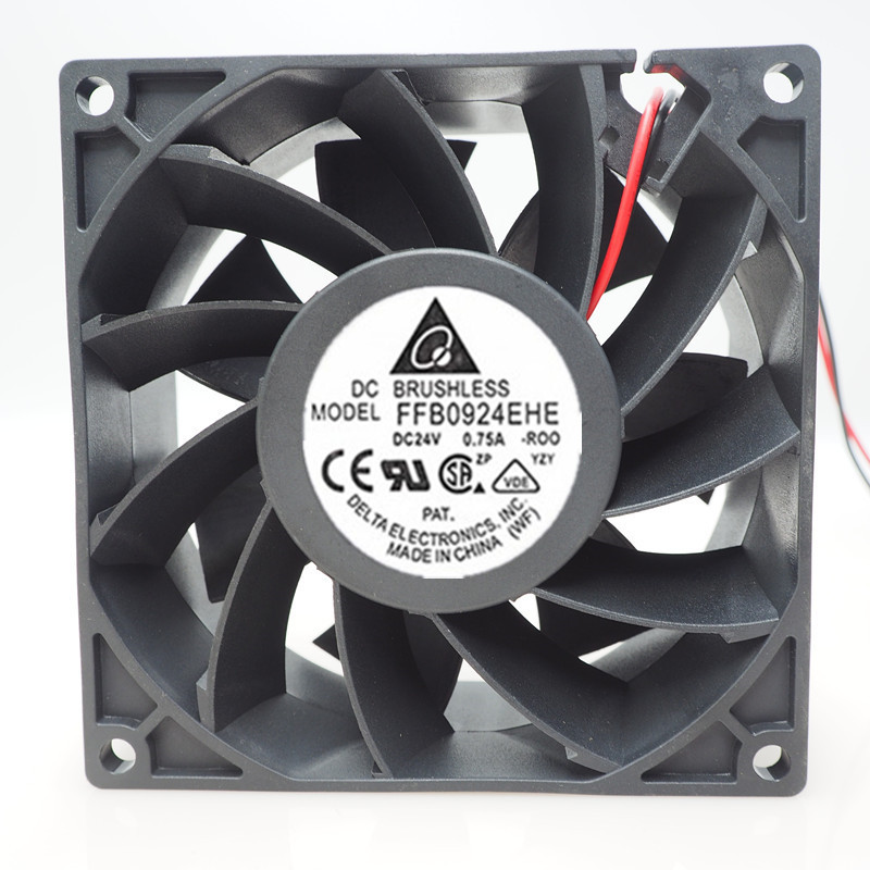全新 台达 9cm 9038 FFB0924EHE 24v 0.75a 9238 变频器 散热风扇