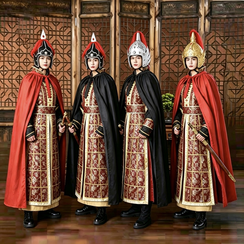古装汉服秦朝刘邦项羽士兵服古代将军盔甲士兵服秦始皇兵马俑服装
