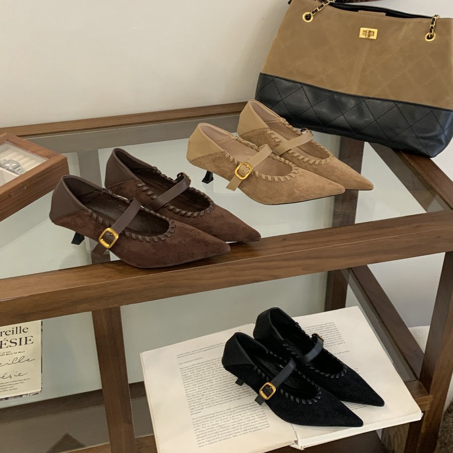 内法式复古尖头玛丽珍单鞋女鞋子2025年秋季新款