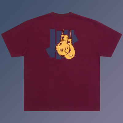 不败五道杠 HIAUTO UND 夏季圆领限定拳击手套短袖 男女情侣款T恤