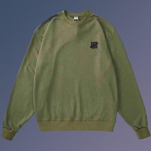 五道杠HIAUTO UND秋冬圆领套头男女情侣基础图标加厚宽松卫衣外套