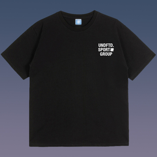 不败五道杠 HIAUTO UND 夏季圆领短袖体育团体印花 男女情侣款T恤