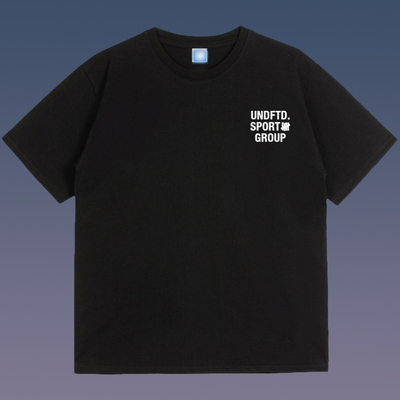 不败五道杠 HIAUTO UND 夏季圆领短袖体育团体印花 男女情侣款T恤