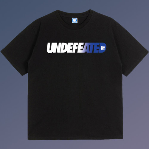 不败五道杠圆领短袖男女情侣款