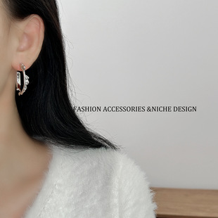 聂曦光赵今麦同款耳环不规则异行肌理感耳环高级感小众设计耳圈