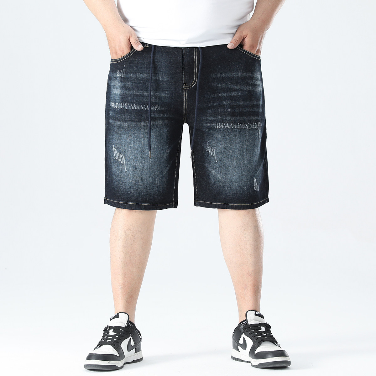 现货 牛仔五分短裤L-6XL（30-48码）7X-8X有加肥加大码，