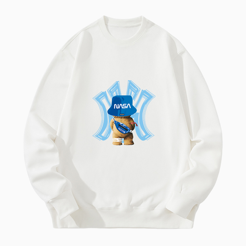 MY卫衣男女秋冬上衣简约宽松印花长袖潮流情侣装学生休闲套头上衣