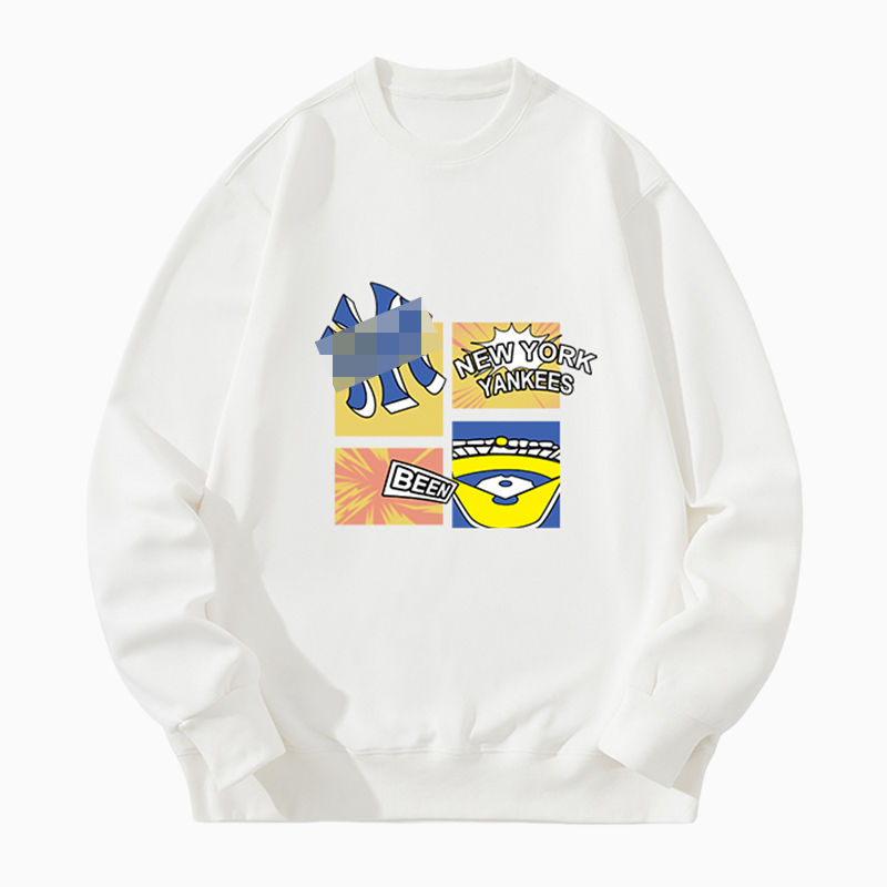 MY卫衣男女秋冬上衣简约宽松印花长袖潮流情侣装学生休闲套头上衣