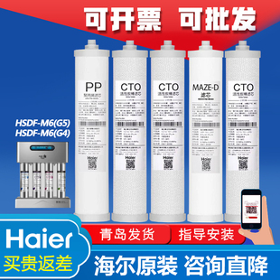 海尔施特劳斯净水器机HSDF-M6(G4)G5滤芯不锈钢净水MAZE-D过滤芯