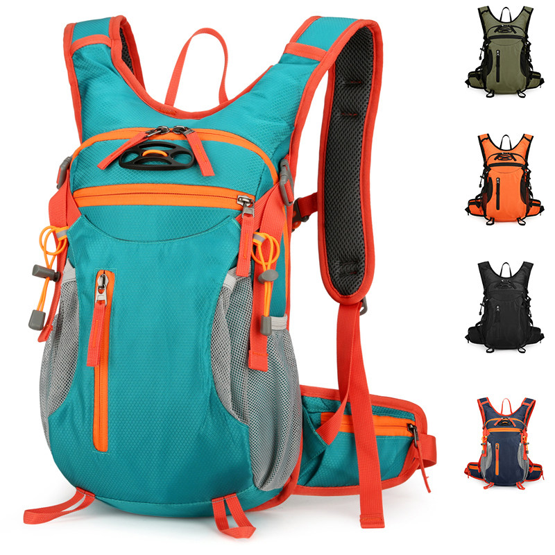 新款双肩包男女登山包防泼水大容量透气骑行包徒步马拉松水袋背包