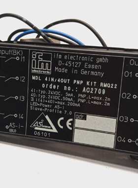 IFM ELECTRONIC AC2709 MDL 4IN4OUT PNP KIT RMQ22 Cabinet Modu