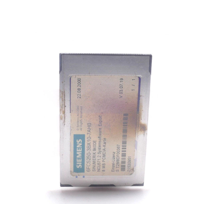 SIEMENS SINUMERIK 840 DE 6FC5250-3BX10-7AH0 PCMCIA-Karte 6FC