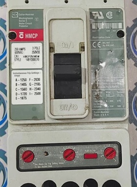 CutlerHammerHMCP250W5W3杆250安600伏断路器