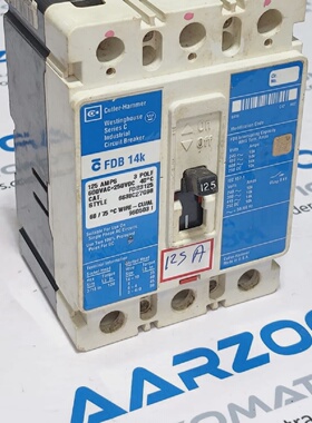 CUTTLERHAMMERFDB3125工业电路断路器3P125AFDB14k600VAC250VDC