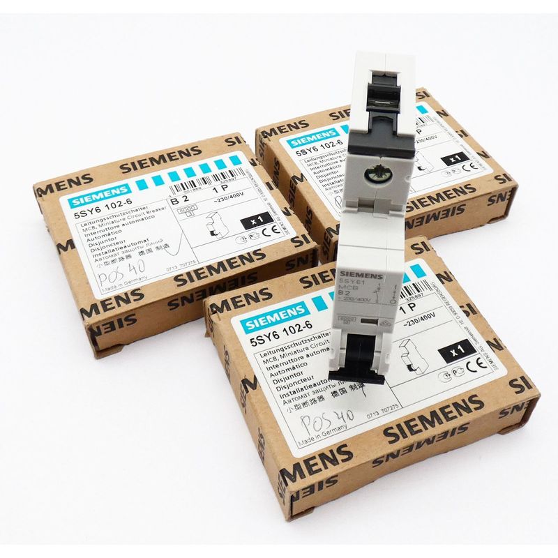 3x Siemens 5SY6102-6 5SY61 MCB B2 5SY6 102-6 Leitungsschutzs