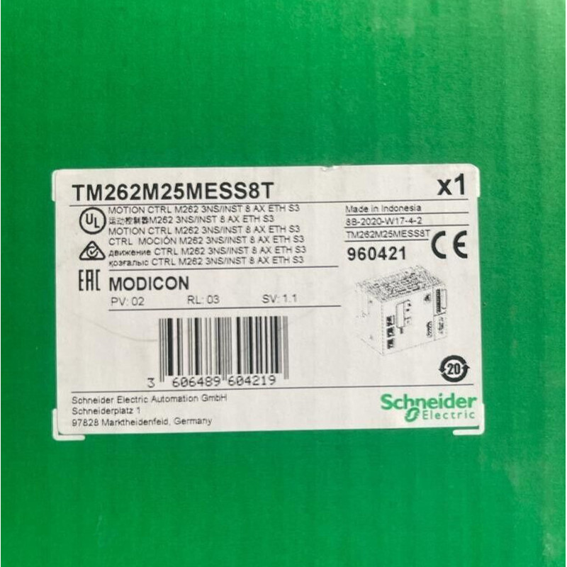 Schneider Electric Modicon TM262M25MESS8T MOTION CTRL M262 3
