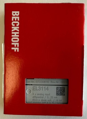 Beckhoff EtherCATKlemme 4KanalAnalogEingang  EL3114  Neu in