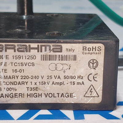 Trasformatore Di Accensione Usato Brahma TC1SVCS 220240V 25