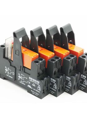 4x Siemens RT78725 Sockel + RT424024 Steckrelais + EM 18 Lei