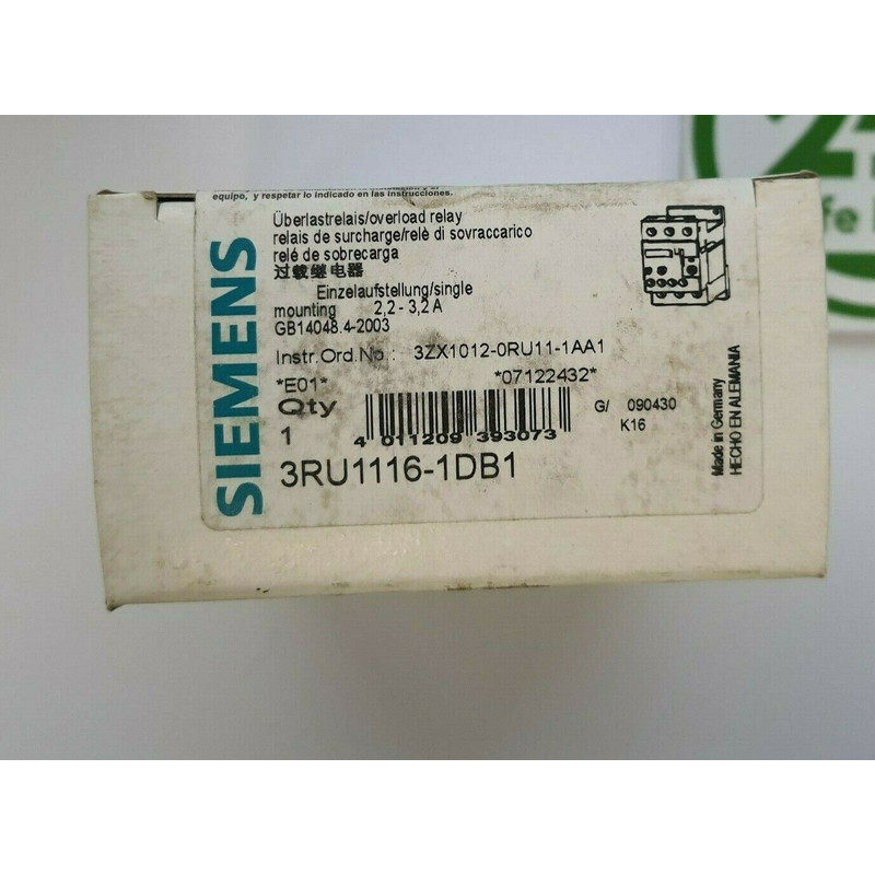 SIEMENS 3RU1116-1DB1 üBERLASTRELAIS - NEU/OVP - worldwide s