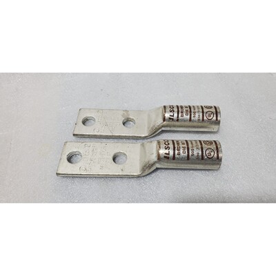 (批量 2)ILSCO CLWD-500-12-134 铜杯 500 KCMIL 1/2 2 孔棕色