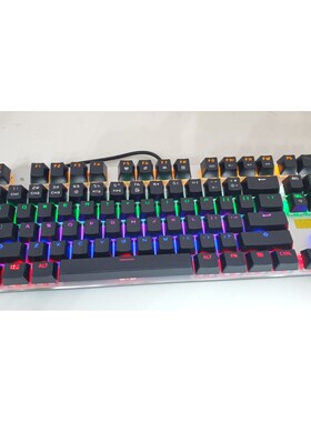 Hcman 机械游戏键盘合金面板蓝色开关 9 LED 背光