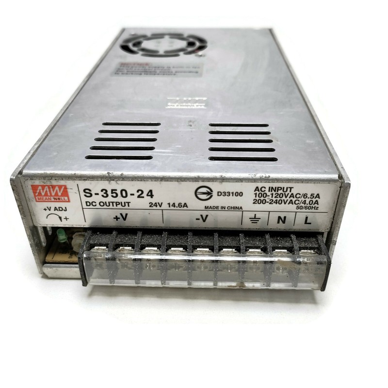 Meanwell S-350-24 Volts 14.6 Amps Power Supply. Input 100~24
