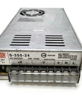 Meanwell S-350-24 Volts 14.6 Amps Power Supply. Input 100~24