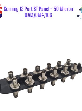 Corning 12 Port ST Panel - 50 Mikron OM3/OM4/10G