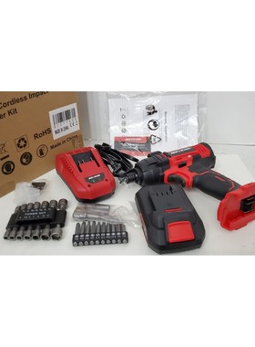 Meterk LCR7771A 黑红色 便携式 20 伏 无绳 2000 mAh 钻机 全新