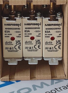 MERSEN NH000GG50V63 Fusible 500V 63A NUEVO 1pc Nuevo
