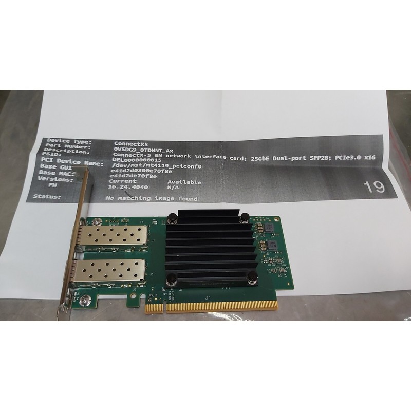 Mellanox NVidia ConnectX-5 0V5DG9_0TDNNT_Ax 适配器