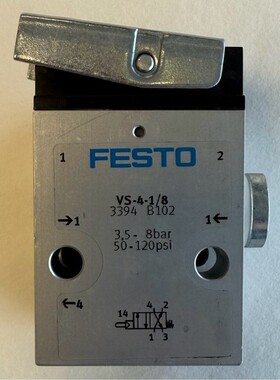 Festo St??elventil / 3,5 bar - 8 bar / 3394 / VS-4-1/8 / Neu
