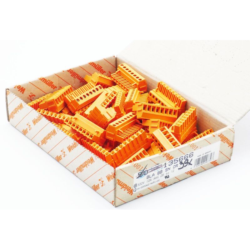 39x Weidmüller 135666 BLA 8B SN OR Leiterplattensteckverbin